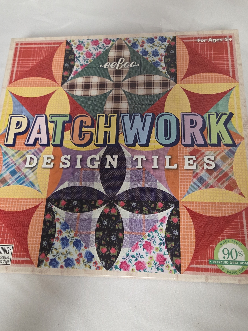 Eeboo Exploratory Activity Patchwork Pattern Tiles Ages 5 and Up Size 11x11"